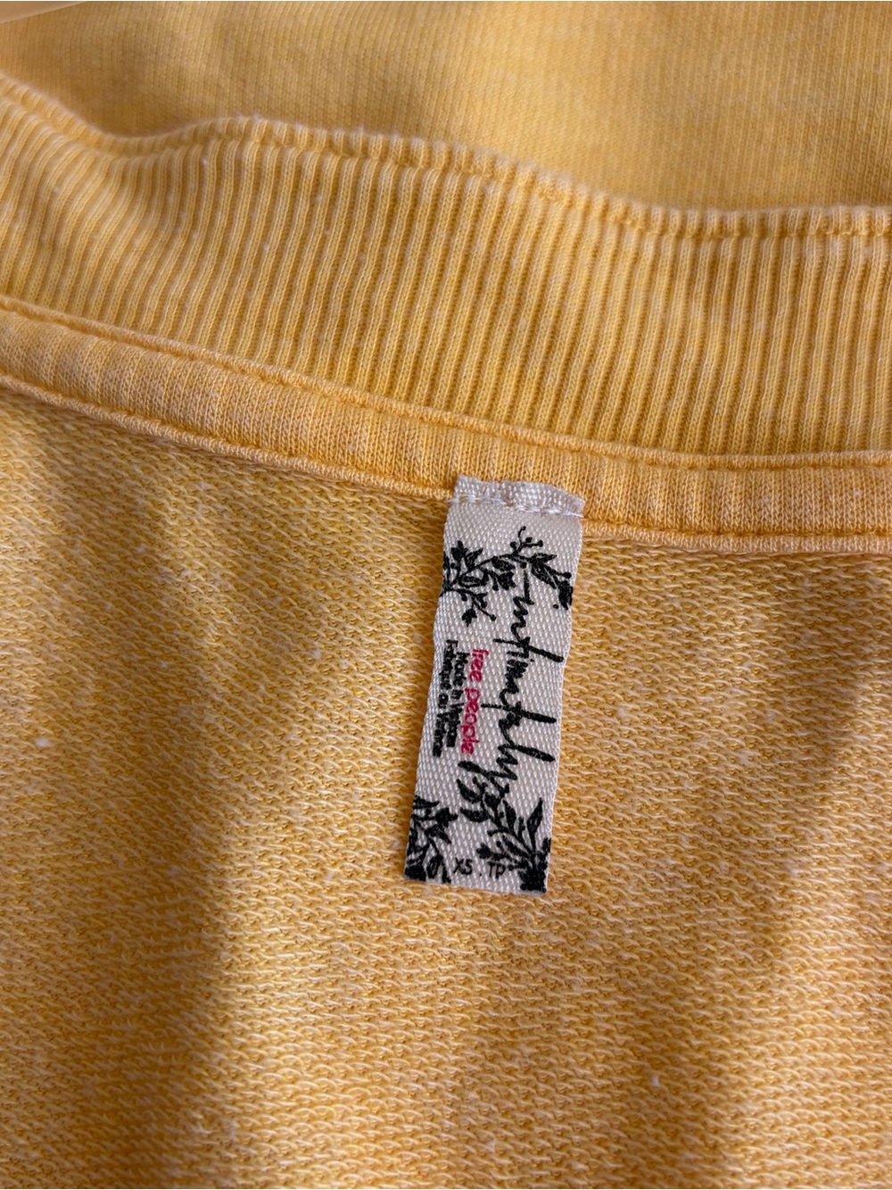 Free People Intimately Free Yellow Tank Top Size XS NWT Ribbed Hem Slit - Picture 4 of 6